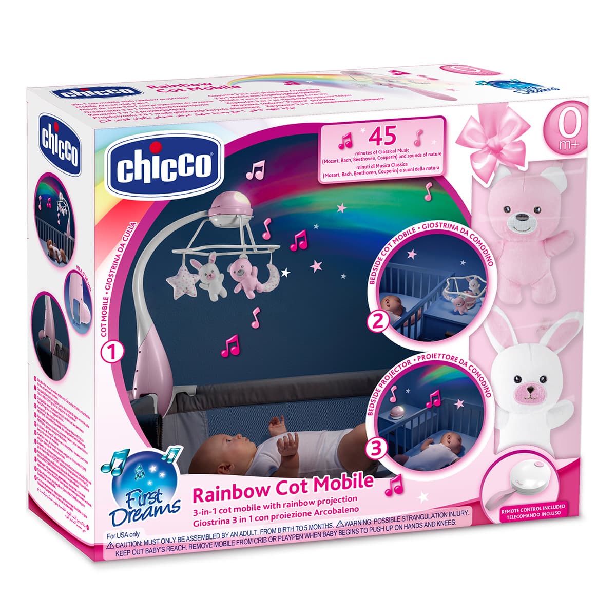 Іграшка-мобіль 3 в 1 Chicco Rainbow Pink - 2