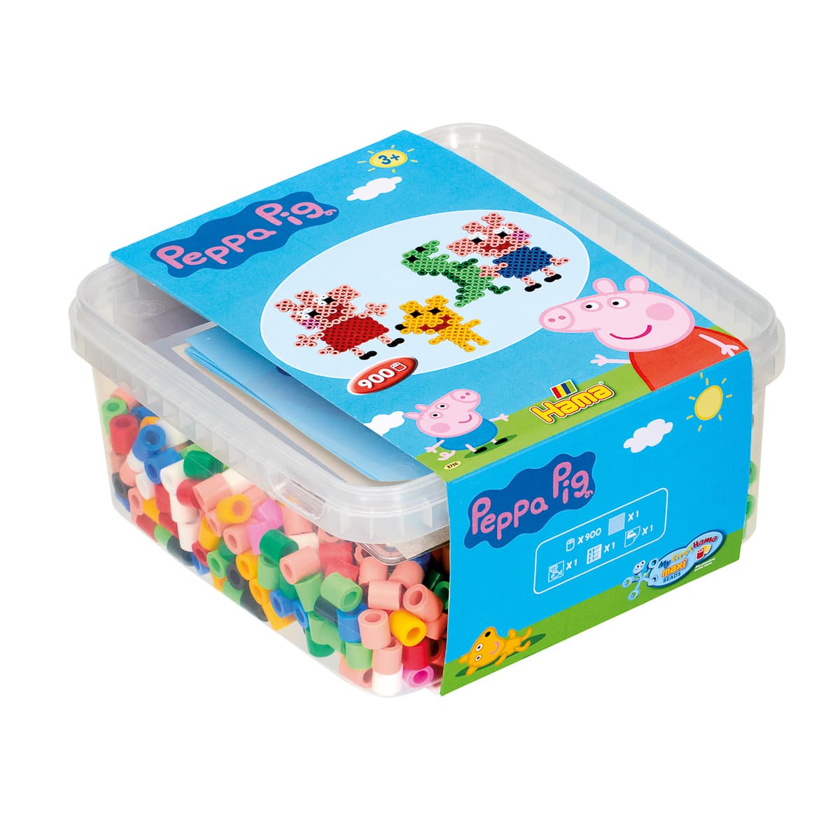 

Термомозаика Hama Свинка Пеппа Maxi 900 эл HM-8750 ТМ: Hama, HM-8750
