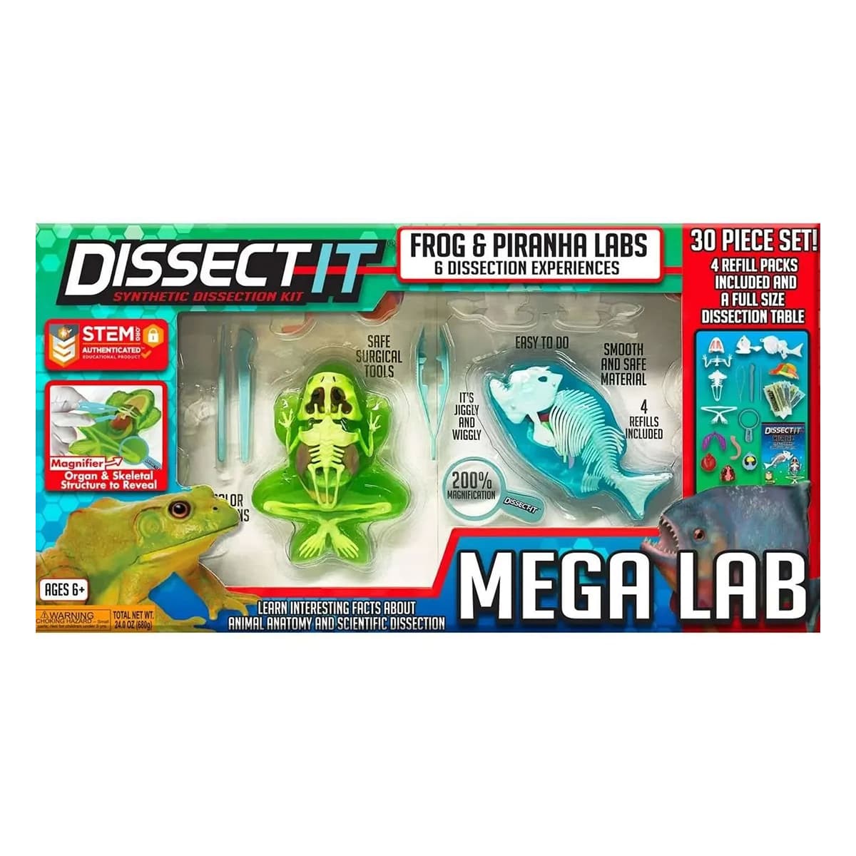 

Развивающий набор Joker Slimy Lab Dissect It Frog and Piranha Labs (англ) 38084 ТМ: Joker, 38084