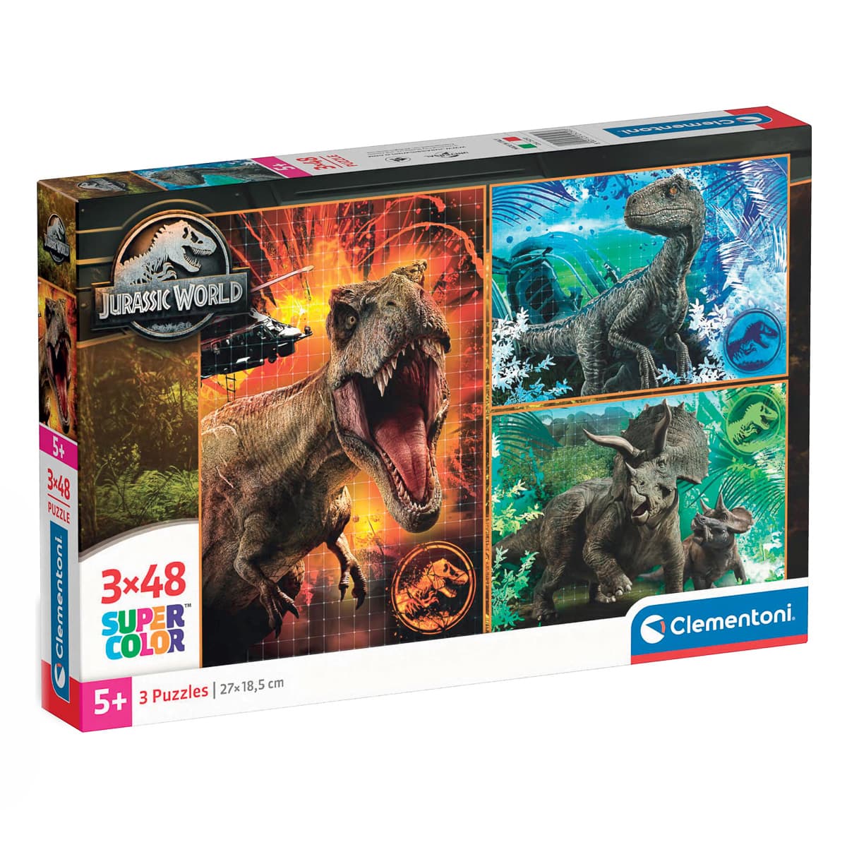 

Набор пазлов 3-в-1 Clementoni Jurassic World 3х48 эл 25250 ТМ: Clementoni, 25250