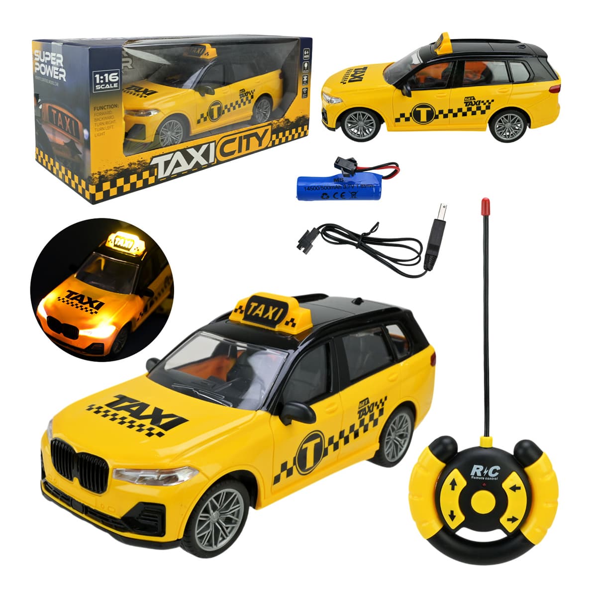 Машинка на радіокеруванні Shantou Taxi city 1:16 - 5