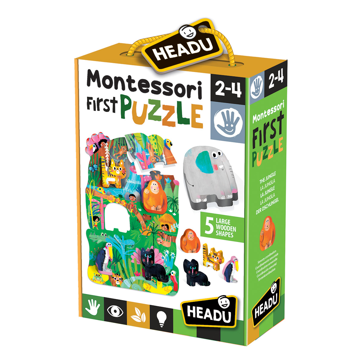 

Мой первый пазл Монтессори Headu Джунгли IT22380 ТМ: Headu, IT22380