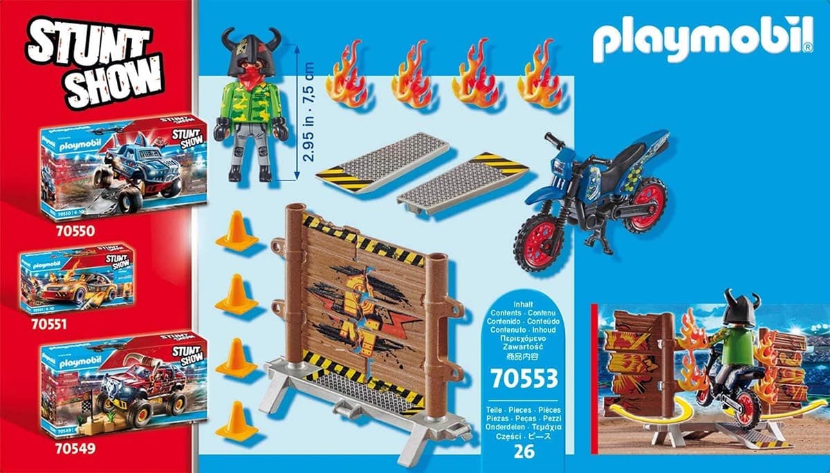 Ігровий набір Playmobil Мотоцикл з вогняною стіною - 2