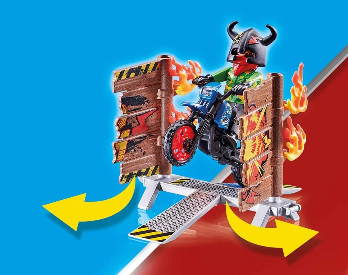 Ігровий набір Playmobil Мотоцикл з вогняною стіною - 5