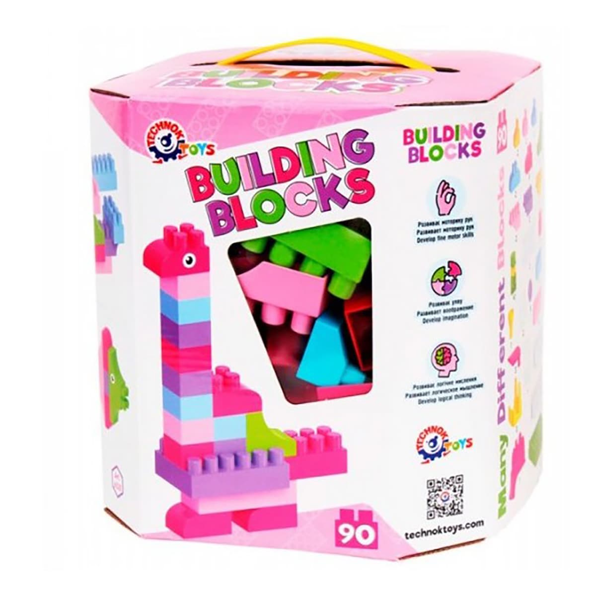 

Конструктор Technok Building Blocks Pink 90 эл 6535 ТМ: Технок, 6535