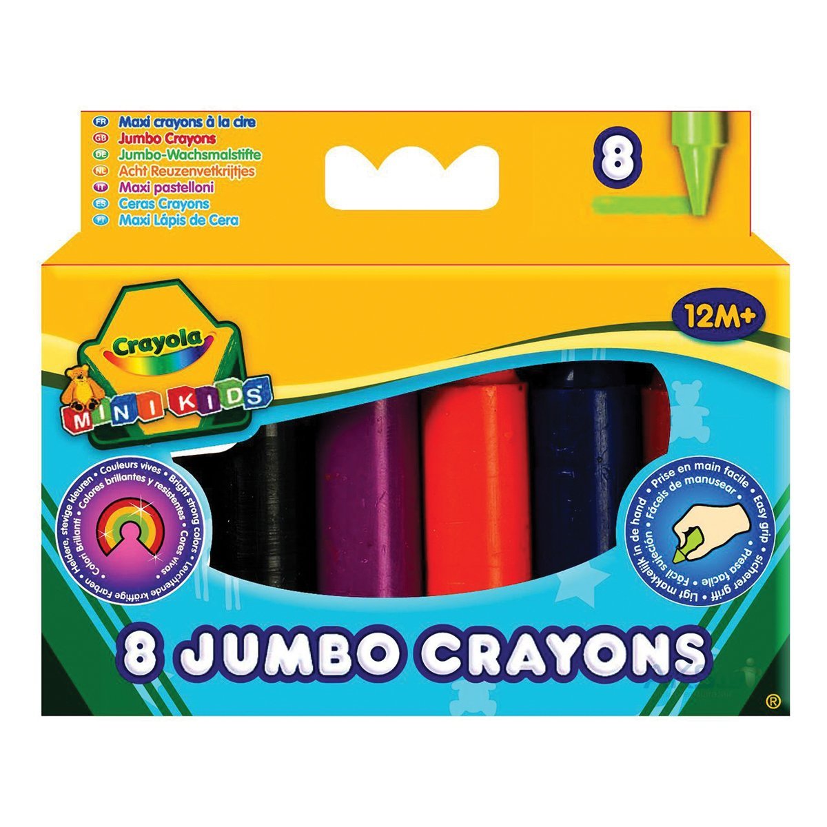 Набір воскових крейд Crayola Mini Kids Jumbo Crayons 8 шт - 9