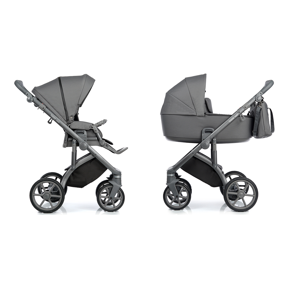 

Коляска 2 в 1 Roan Bass Next Steel Grey R-BN-SG ТМ: Roan, Серый, R-BN-SG