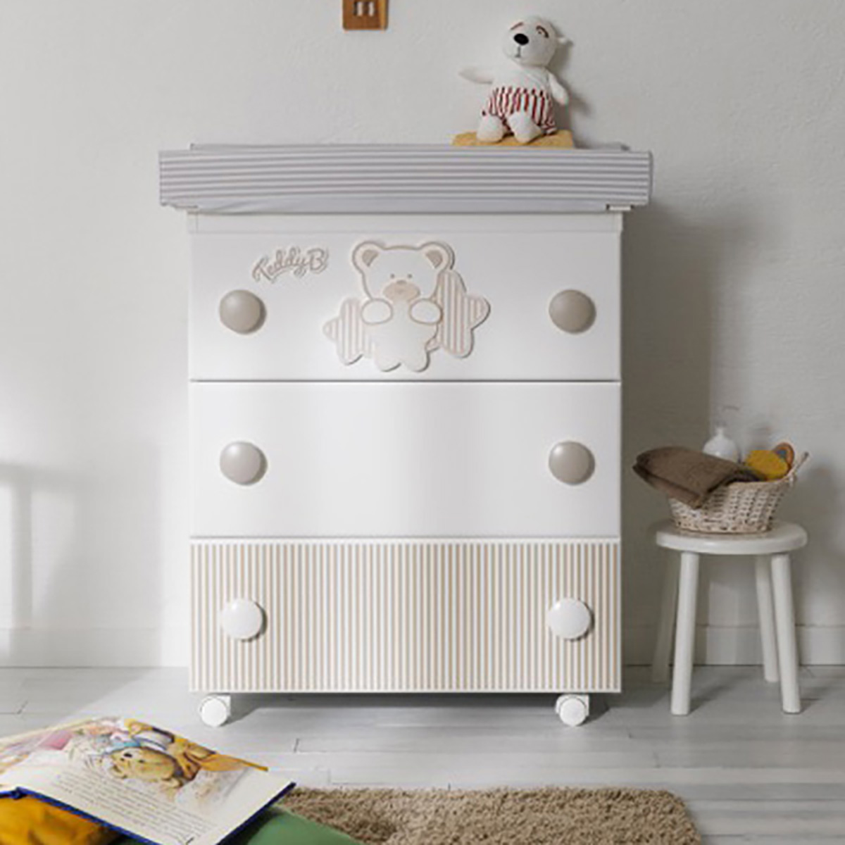 

Пеленальный комод Pali Teddy White 0533TEDDYB ТМ: Pali, Белый с бежевым, 0533TEDDYB