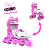 Роликовые коньки Neon Combo Skates Pink Inline & Quad 2 в 1, р. 34-37