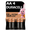 Батарейки щелочные Duracell Basic AA 1.5V LR06/MN1500 4 шт