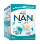 Детская сухая смесь начальная Nan 1 Optipro с 5 олигосахаридами и L. Reuteri для детей от 0 до 6 месяцев 1000 г