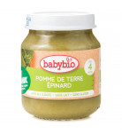 Органическое Овощное пюре Babybio Картошка Шпинат 130 г