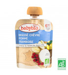 Пюре органическое молочное Babybio на основе козьего молока с яблоком и малиной 85 г