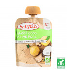 Пюре органическое Babybio на основе кокосового молока с яблоком и грушей 85 г