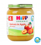 Органическое фруктовое пюре HIPP Абрикосы в яблоках 125 г