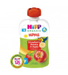 Фруктовое органическое пюре HiPP HiPPiS Яблуко-Клубника-Банан 100 г