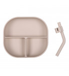 Силиконовая секционная тарелка KinderenOK Beige