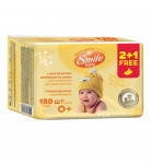 Влажные салфетки Smile baby с экстрактами ромашки и алоэ 0+ 180шт