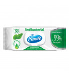 Влажные салфетки Smile Antibacterial с соком подорожника 100 шт