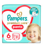 Трусики Pampers Premium Care 15+ кг Размер 6 Extra large 31 шт