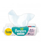 Влажные салфетки Pampers Sensitive 52 шт