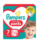 Подгузники-трусики Pampers Active Baby Pants Размер 7 (15+ кг) 74 шт
