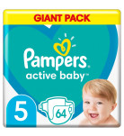 Подгузники Pampers Active Baby Размер 5 (11-16 кг) 64 шт