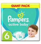 Подгузники Pampers Active Baby Размер 6 (13-18 кг) 56 шт