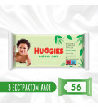 Детские влажные салфетки Huggies Natural Care Single, 56 шт