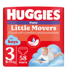 Подгузники-трусики Huggies Pants Little Movers Boys 3 (6-11 кг) 58 шт