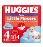Трусики Huggies Pants Little Movers M-pack Boy 4, 9-14 кг 104 шт