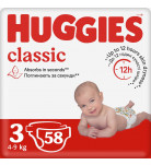 Подгузники Huggies Classic Jumbo 3 (4-9 кг) 58 шт