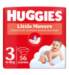 Подгузники Huggies Little Movers 3 (4-9 кг) 56 шт