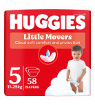 Подгузники Huggies Little Movers 5 (11-25 кг) 58 шт