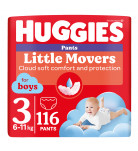 Подгузники-трусики Huggies Pants Little Movers Boys 3 M-Pack (6-11 кг) 116 шт