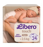 Подгузники Libero Touch Размер 0 (0-2.5 кг), 24 шт