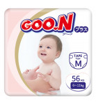 Подгузники GOO.N Plus размер М (6-11 кг) 56 шт 