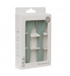 Набор вилка ложка Kikkaboo Platinum Silicone Sage Mint 