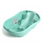 Ванночка OK Baby Onda с анатомической горкой и термодатчиком Turquoise