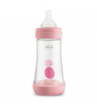 Бутылочка Chicco Perfect 5 розовая с соской 2 мес, 240 мл 