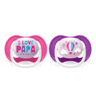 Пустышка Philips Avent Ultra air I love 6-18 месяцев для девочек 2 шт