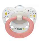 Пустышка ортодонтическая Nuk Signature Розовое кольцо р. 1