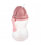 Поильник Canpol babies с силиконовой трубочкой розовый 370 мл