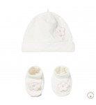 Комплект BluKids Better Cotton Шапка Пинетки White Flower, р. 50-86