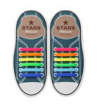 Набор шнурков силиконовых AntiLaces Long Multicolor 12 шт