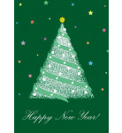 Поздравительная открытка Kinza Happy New Year