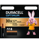Щелочные батарейки Duracell Optimum AA 8 шт