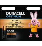 Щелочные батарейки Duracell Optimum AAA 8 шт