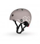 Шлем защитный Scoot and Ride Brown с фонариком 45-51см р. (XXS/XS