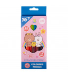 Набор цветных двухсторонних карандашей Yes Line Friends 12 шт